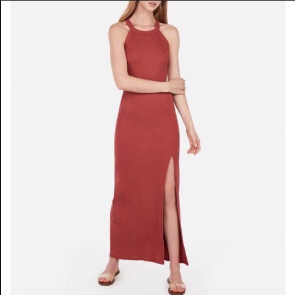 Burnt orange keyhole maxi dress. Size small.